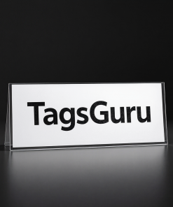 Smoke Grey Plastic Plate with White Text main image