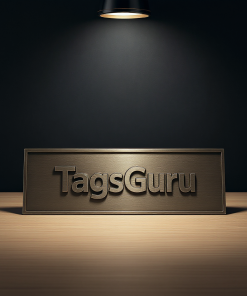 Solid Ash (wooden) Desk Plate - Brushed Gold Metal Plate with Black Border - Product Image