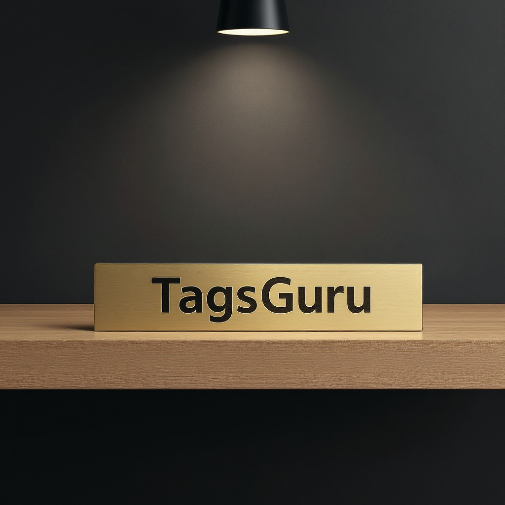 Solid Ash (wooden) Desk Plate - Brushed Gold Metal Plate - Product Image