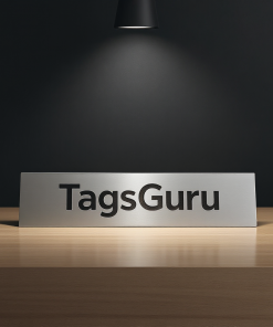 Solid Ash (wooden) Desk Plate - Brushed Silver Metal Plate - Product Image