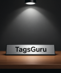 Solid Walnut Desk Plate - Brushed Silver Metal Plate with Black Border - Product Image