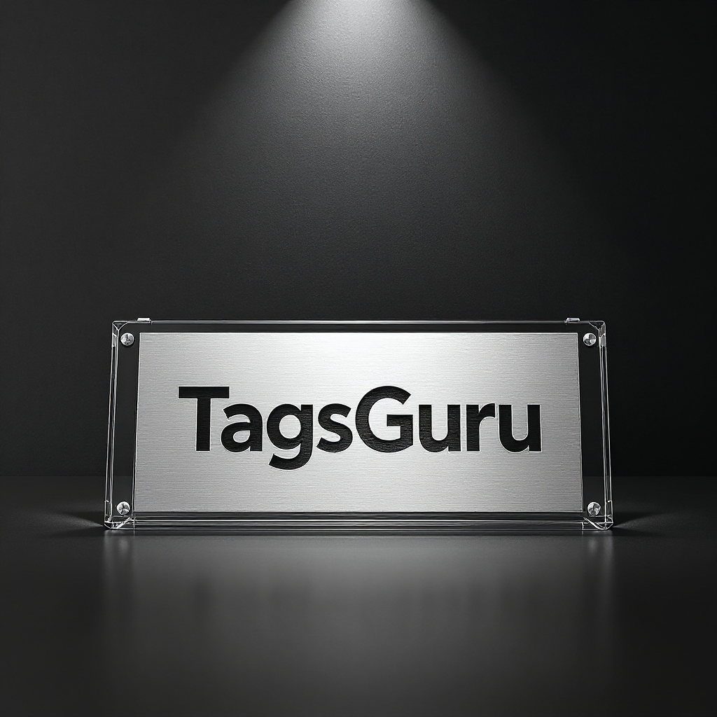 White Plastic Plate with Black Text main image