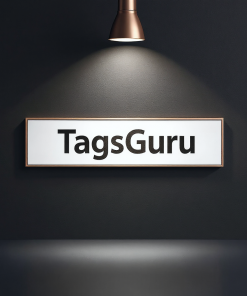 White Plastic Plate with Blue on Rose Gold Deskplate - Product Image