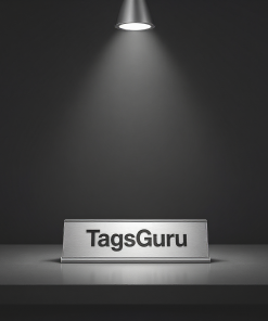 White Plastic Plate with Crimson on Silver Deskplate - Product Image